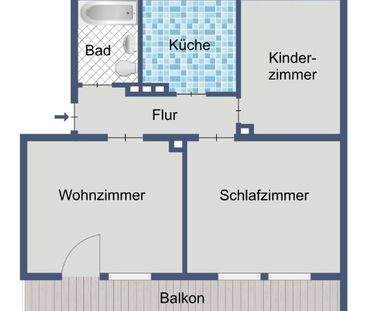 Balkonwohnung ab sofort frei - Foto 3