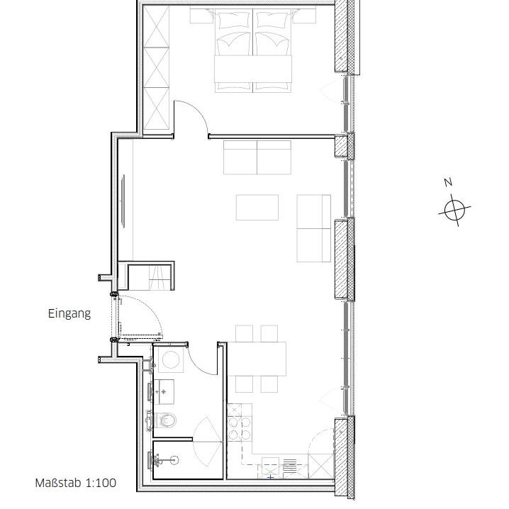 2-Zimmer-Wohnung im höchsten Wohnhaus Stuttgarts - Photo 1