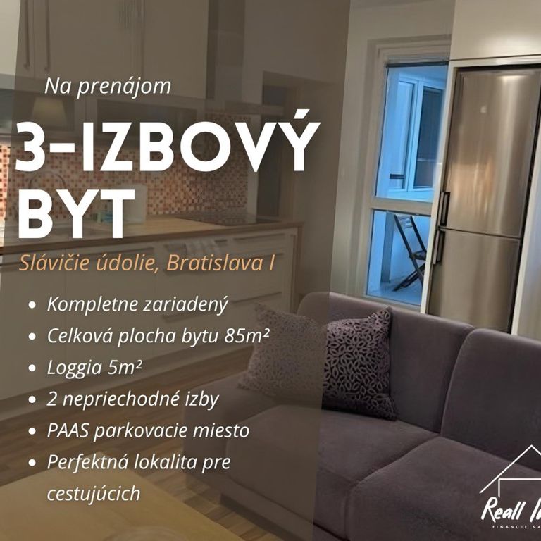 Vynovený 3-izbový bytu s loggiou na prenájom – Staré Mesto - Fotografia 1