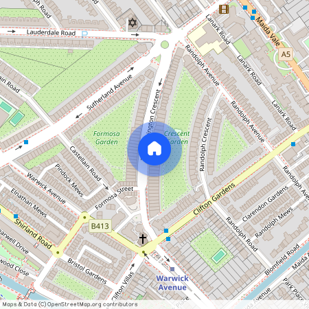 Warrington Crescent LIFT & Communal Gardens