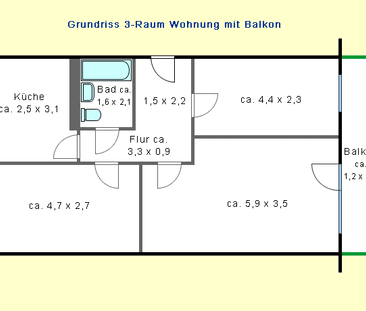 Einbauküche und Südbalkon inklusive - Photo 4