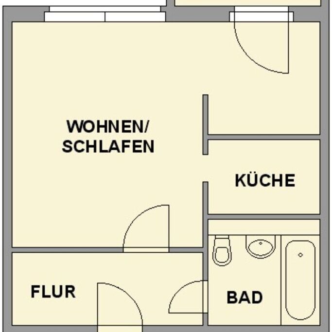 1-Raum-Wohnung - Photo 1