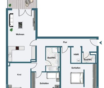 Neubau-Erstbezug mit EBK – Terrasse inklusive - Photo 2