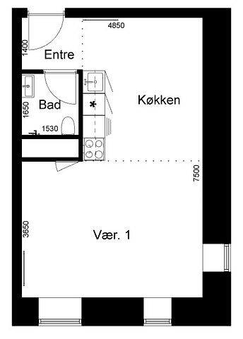 1-værelses studiebolig (Type 4) - Photo 5