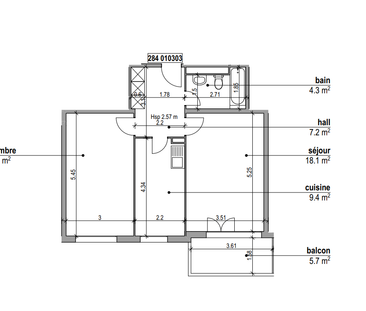 FRIBOURG - IMP. DE LA FORET 24 - 2.5 PIECES 3EME ETAGE - Photo 3