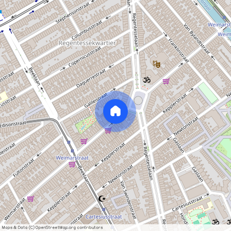 Koningsplein en omgeving, 2562 GS, Weimarstraat, Den Haag