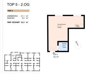 **Studentenwohnung** Sanierte 1-Zimmer-Wohnung ab 15. Dezember verf... - Photo 1