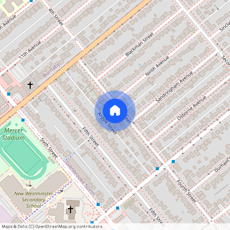 google map, New Westminster, New Westminster, Metro Vancouver, V3L 2W6