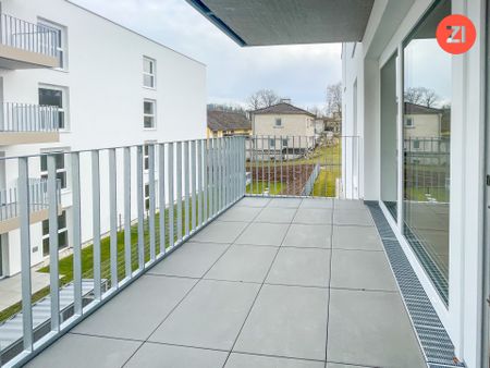 Schöne geförderte 2-Zimmer-Wohnung mit Tiefgaragenparkplatz und Balkon in Gallspach. Erstbezug! - Foto 3