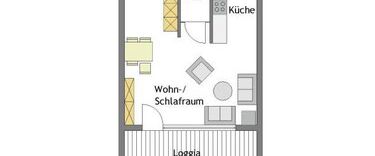 WBS erforderlich - 1-Zimmer-Wohnung in Mülheim-Broich - Photo 1