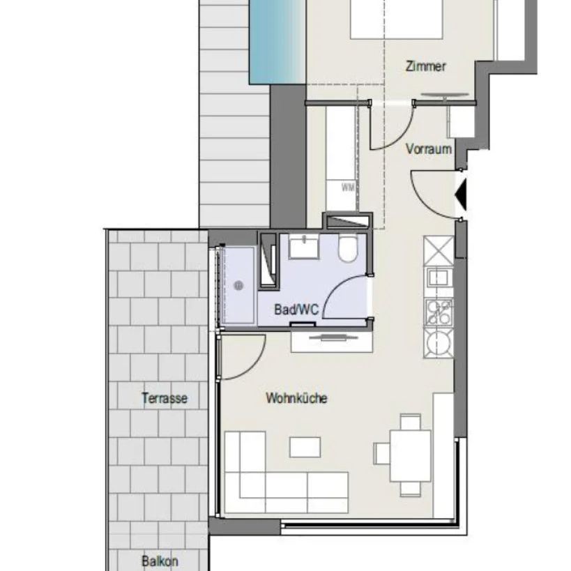 UNBEFRISTET: 2-Zimmer-DG inkl. großer Terrasse ab NOVEMBER! - Foto 1