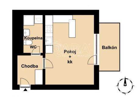 Příjemný byt 1+kk s velkým balkónem - Photo 3