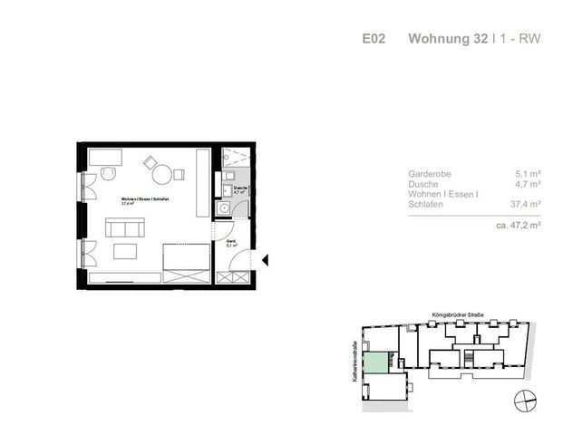 1-Raumwohnung mit EBK in der Dresdner Neustadt - Photo 1