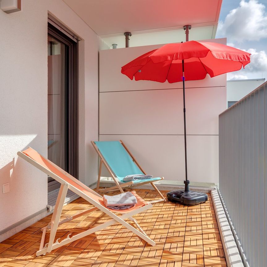 New building 2018: Like new furnished 2-room apartment in Freiham - only 1 minute from S-Bahn S8 - Foto 1