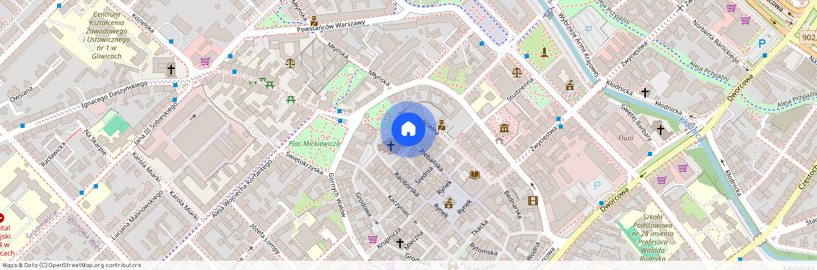 ul. Plebańska, Starówka, Śródmieście, Gliwice, śląskie