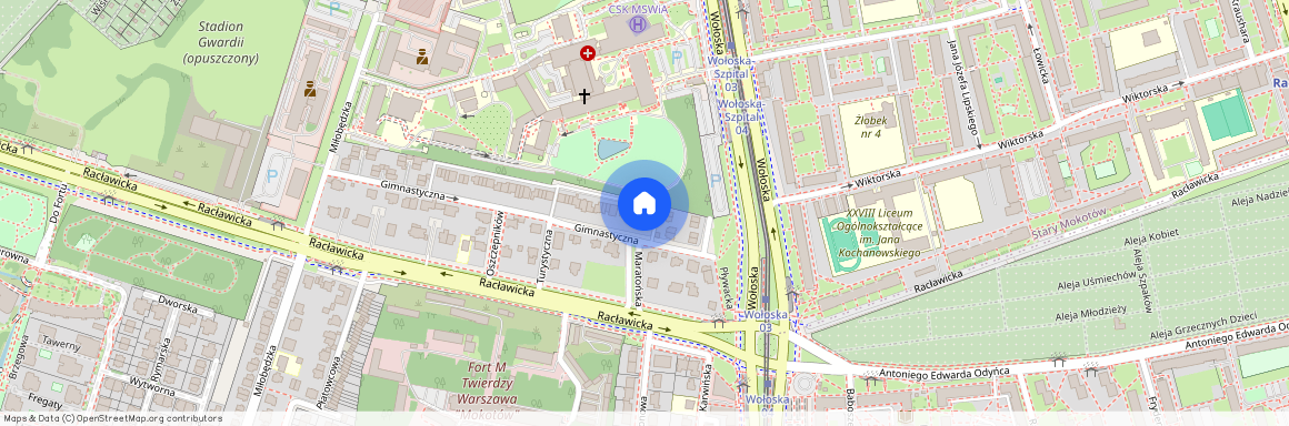 Warszawa, Mokotów, Wyględów, Gimnastyczna, 6