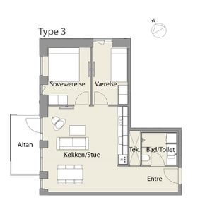 På 4. sal finder du denne lyse - Photo 3