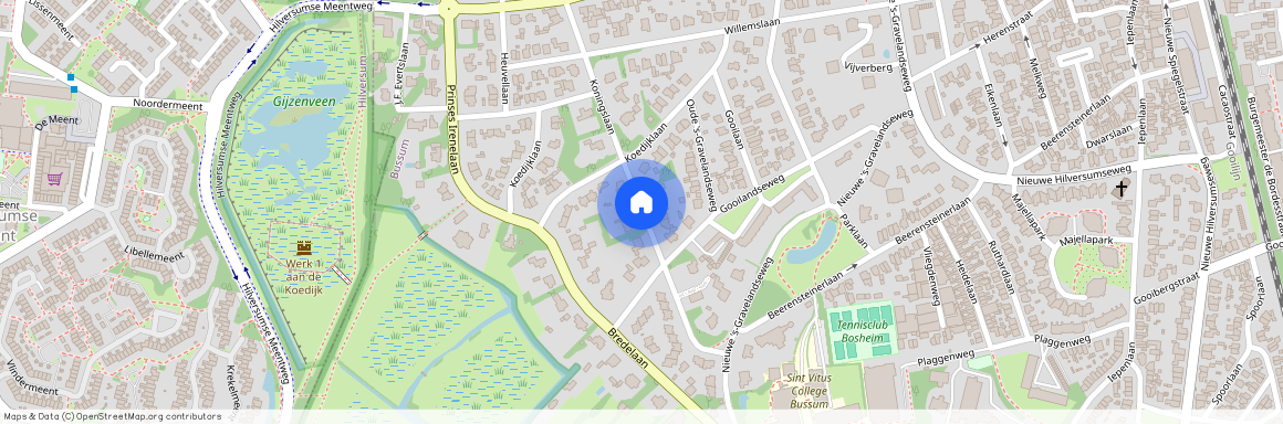 Kom van Bieghel, 1406 KH, Koningslaan, Bussum