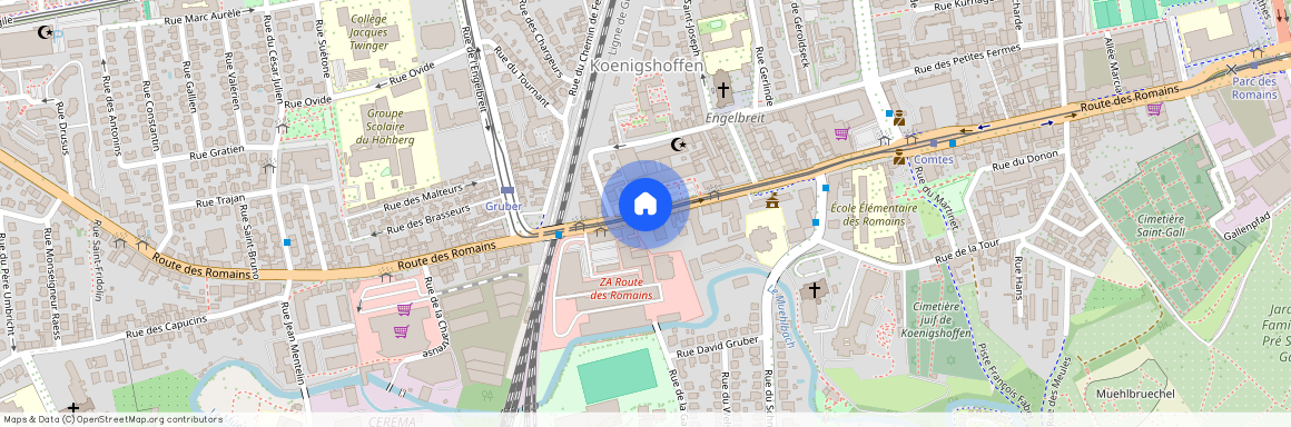 Route des Romains, Francja, Strasbourg