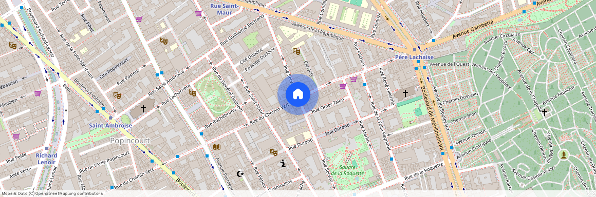 Rue du Chemin Vert et rue Servan 75011 Paris (11e arrondissement)