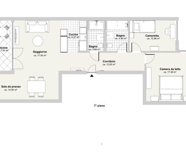 3.5 Zimmer, 86 m², 7. Stock - Photo 3