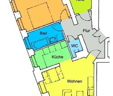 HÃ¼bsche 3-Zimmerwohnung mit vorteilhafter Raumaufteilung und separ... - Photo 3