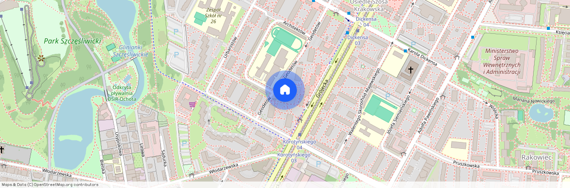ul. Geodetów, Szczęśliwice, Ochota, Warszawa, mazowieckie