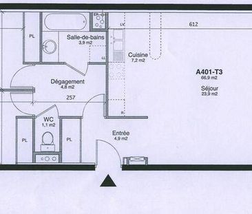 Appartement 3 pièces - - Photo 3