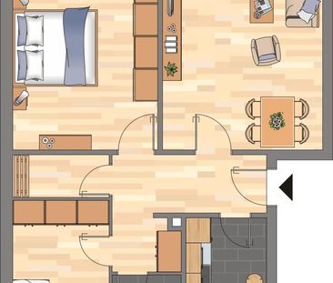 Demnächst frei! 3-Zimmer-Wohnung in Kiel - Photo 1