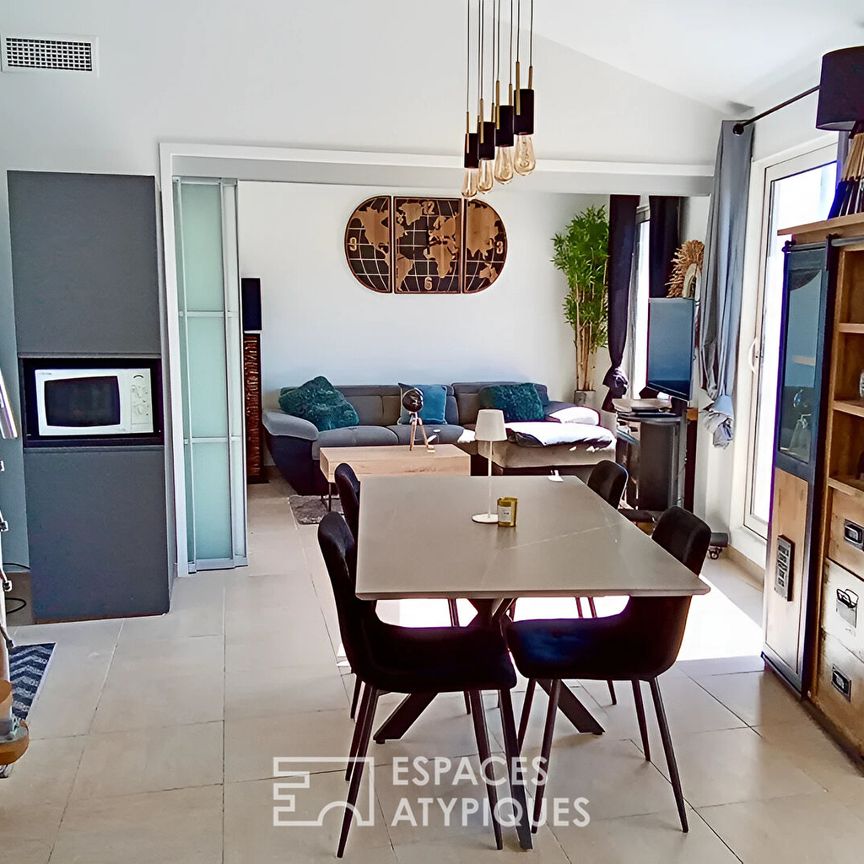 Appartement meublé avec terrasse et garage – dernier étage en centre-ville - Photo 1