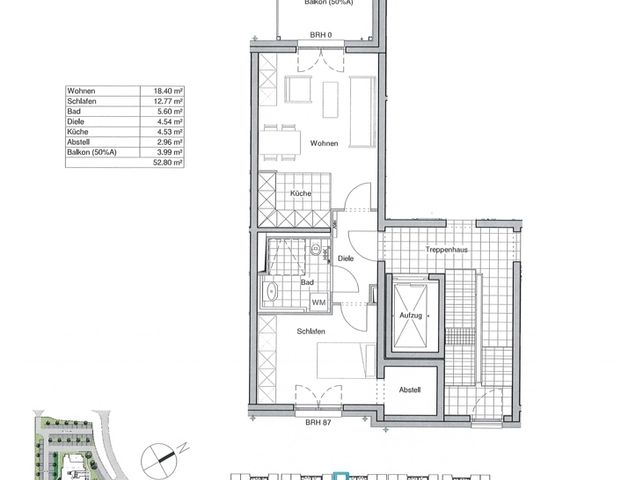 KOMFORTABEL WOHNEN - MIT AUFZUG, BALKON, FUSSBODENHEIZUNG UND EINBAUKÜCHE - Photo 1