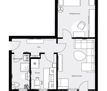 Auspacken & loswohnen: Frisch sanierte und möblierte 2-Zi-Wohnung m... - Foto 1