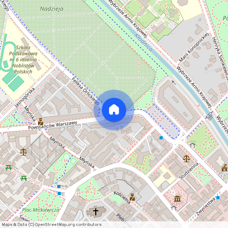 ul. Powstańców Warszawy, Śródmieście, Gliwice, śląskie