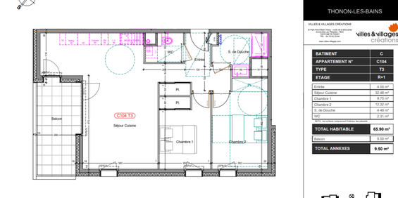 T3 Neuf à Thonon-les-Bains - Photo 3