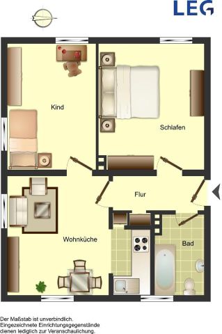 Demnächst frei! 2-Zimmer-Wohnung in Oldenburg Oldenburg - Photo 3