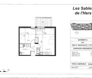 Location Appartement 2 pièces 39m² LAUNAGUET 31140 - Photo 3