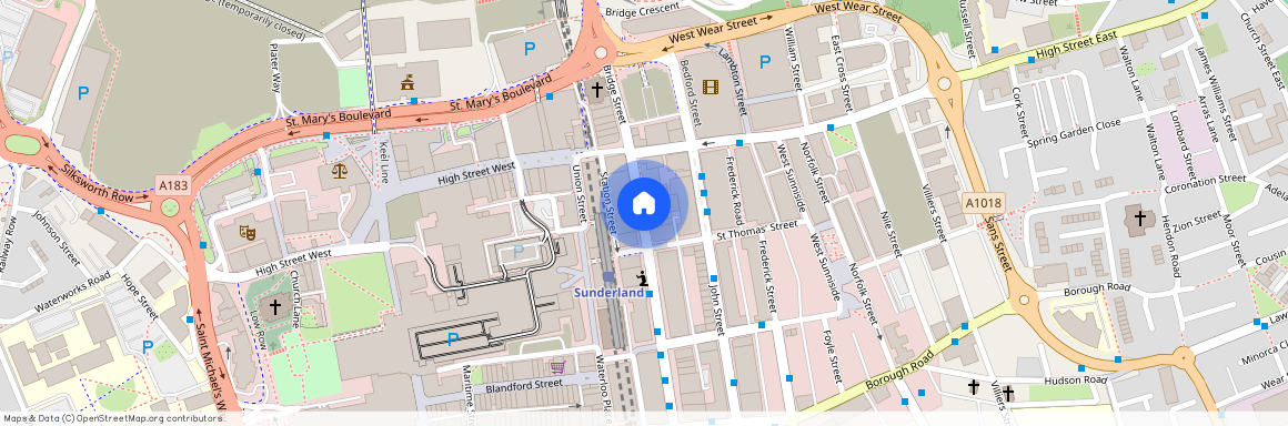 Fawcett Street, City Centre, Sunderland, SR1