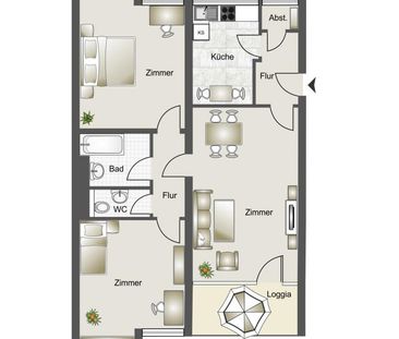 3-Zimmer Wohnung in Steinkuhl mit WBS - Photo 1