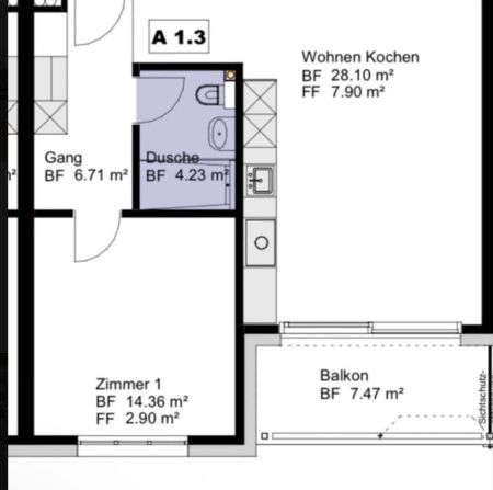 2 Zimmer, 61 m² - Photo 5