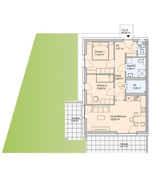 Geförderte Wohnung | Großzügige 3- Zimmerwohnung mit Garten im schönen Bezirk Graz-Puntigam - Photo 1