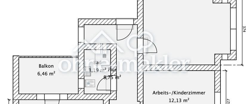 3,5-Raum-Altbauwohnung mit Balkon und Einbauküche zwischen Wilhelmplatz und Wasserbahnhof - Foto 1