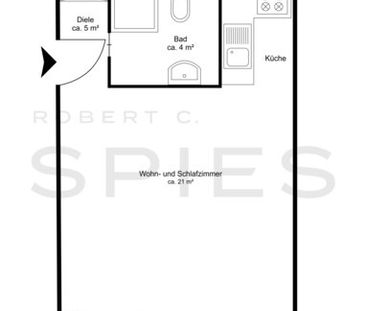 1-Zimmer-Wohnung in denkmalgeschütztem Altbremerhaus - Foto 2