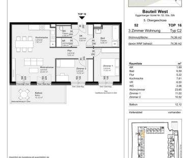 Gemütliche 3-Zimmer-Wohnung im 5.Stock! Ab sofort verfügbar! - Foto 6