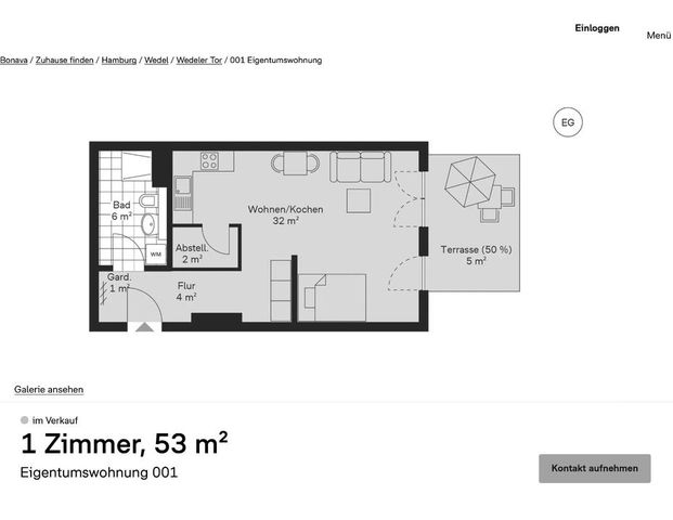 Erstbezug in attraktiver 1–Zimmer Wohnung barrierefrei - Photo 1