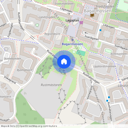 Rusthållarvägen, Bagarmossen