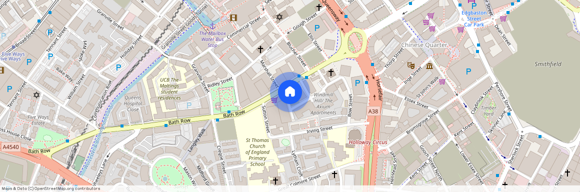 Holloway Head, Florence Street, Birmingham City Centre, B1