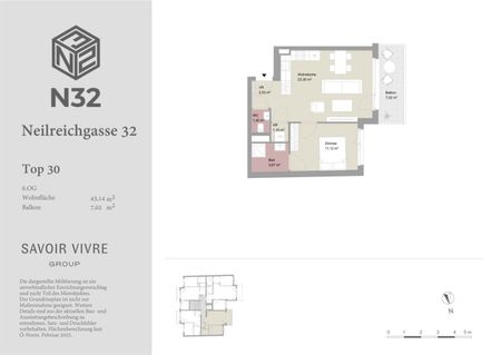 Helle 2 Zi Mietwohnung mit Aussicht und Balkon im 6 OG im Erstbezug - BEZIEHBAR AB MAI - Photo 4
