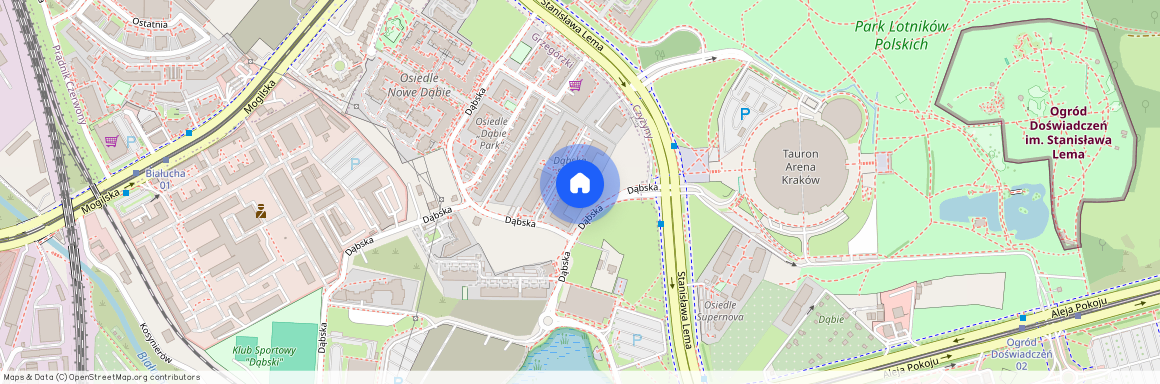 ul. Dąbska, Dąbie, Grzegórzki, Kraków, małopolskie