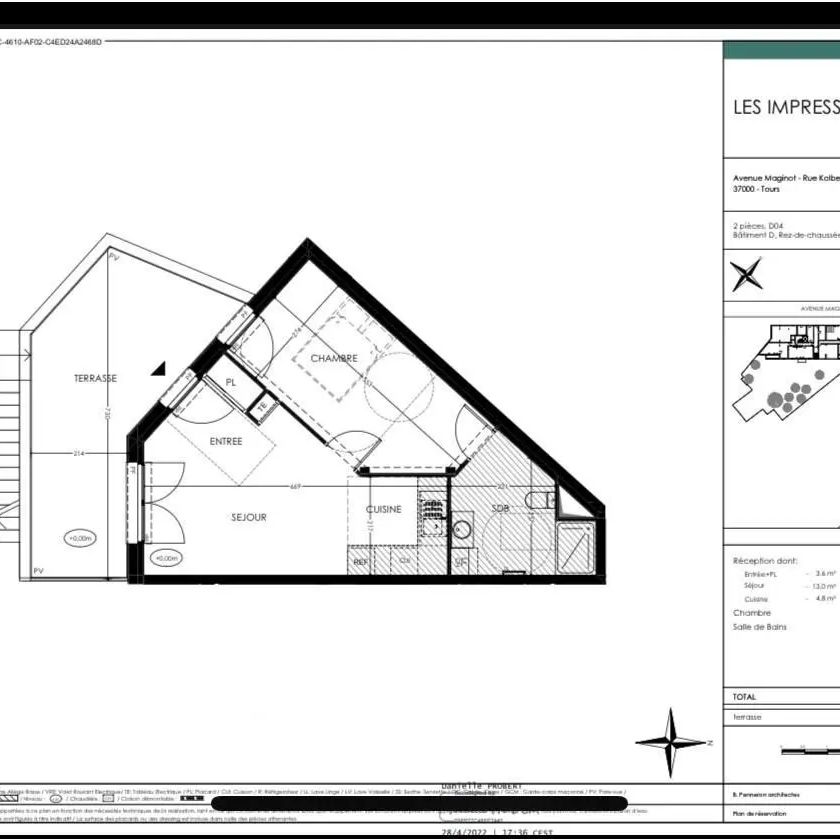 Appartement à louer 2 pièces 42.6m² - Photo 2