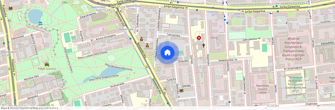 Warszawa, Mokotów, Ludwika, Nabielaka